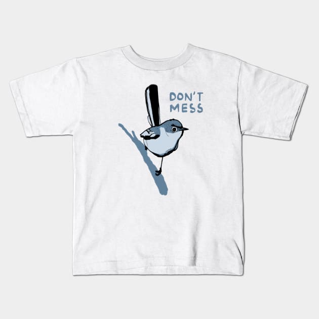 blue-gray gnatcatcher Kids T-Shirt by wally11